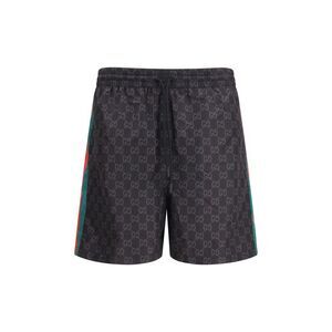 Gucci Men Gg Jacquard Nylon Swim Shorts